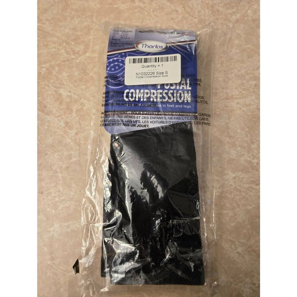Thorlos Unisex Size Small (6-8 Men) (7-9 Women) Black Compression Sock